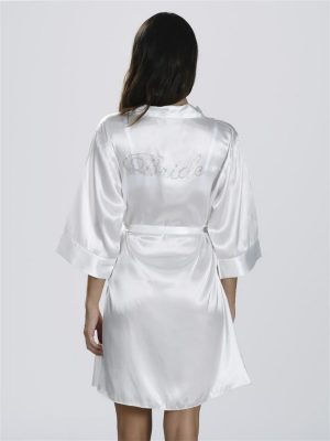 Loya White Bride Dressing Gown